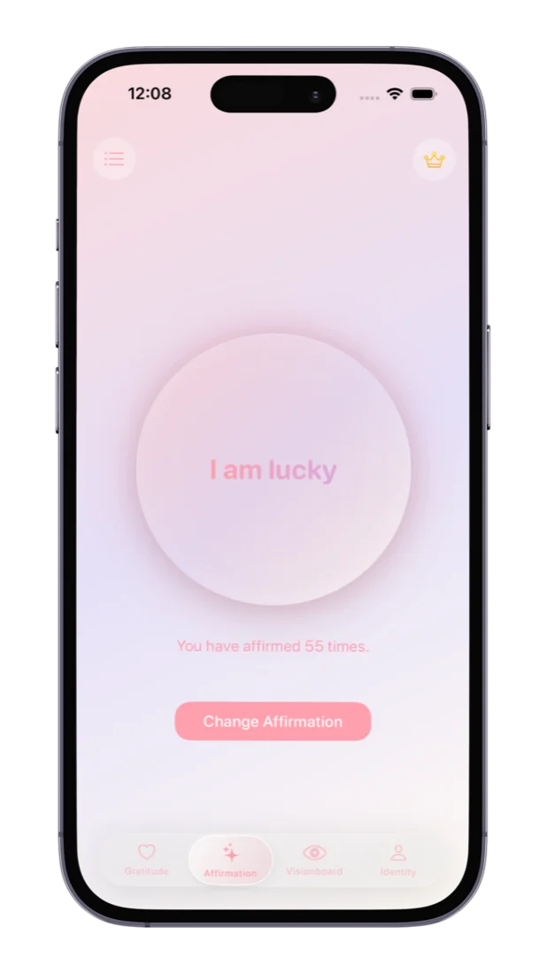 Daily Affirmations in Manifestly on iPhone